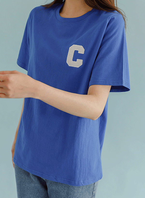 シージング Cパッチ 半袖Tシャツ 韓国